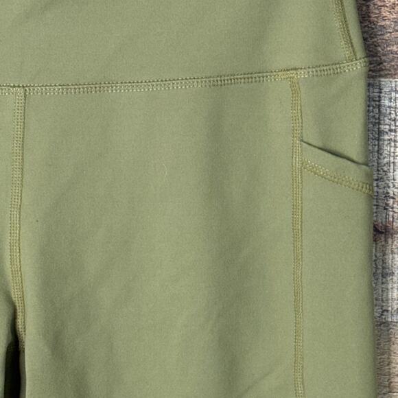 BuffBunny Luna Leggings High Waist Olive Green SZ Medium - Picture 3 of 9